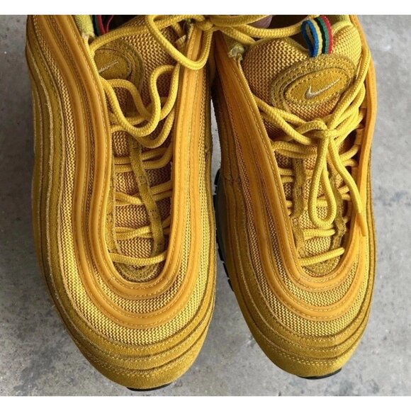 Vintage Nike Air Max 97 QS Olympic Rings Yellow Men’s Size 10 Shoes Sneakers - Picture 14 of 16